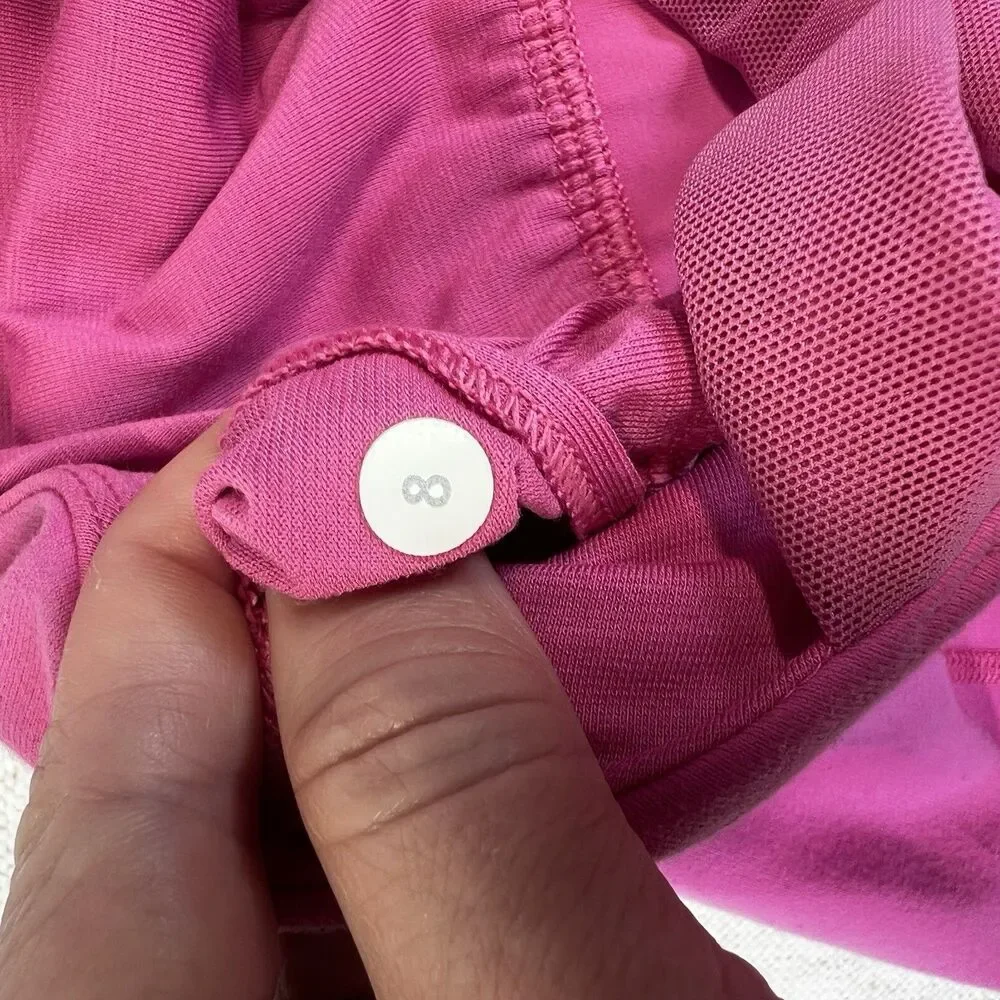 Lululemon Pink Compassion Athletic Yoga Training Tank w/ built in Sports Bra
